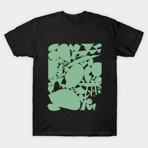 Stressed Out - sage T-Shirt by Lucie Vde Drawing